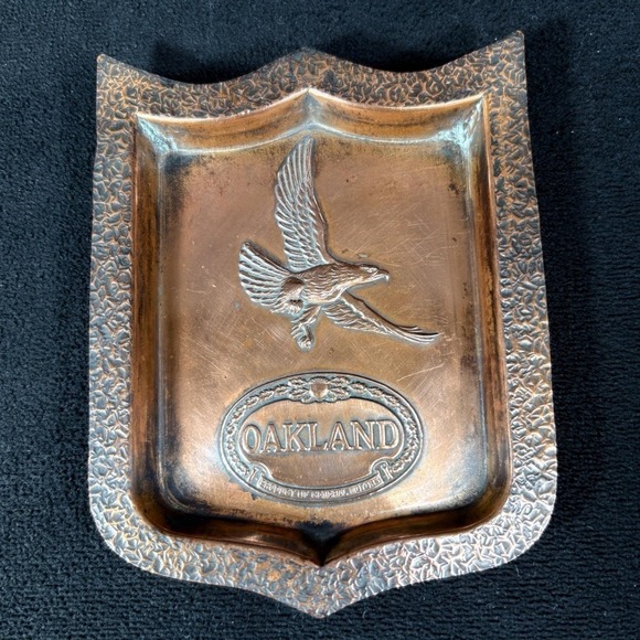 Whitehead & Hoag Other - Antique Early‎ 1900s Copper Oakland Motor Car (Pontiac) Ashtray Whitehead Hoag